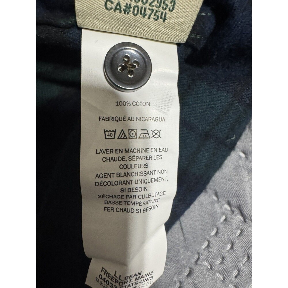 NWT LL Bean Flannel Shirt Women’s Black Watch Tartan Plaid petite Small - Picture 8 of 11